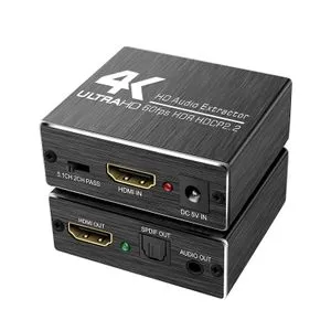 HDMI 2.0 Audio Splitter 5.1 ARC HD-MI Audio Extractor