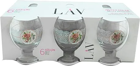 LAV LORA Glass / 345 cc - 11.75 Oz / 3 Pcs/Elegant design, Trusted Brand, Attractive shape of Water, Soft Drink, Smoothies, Juices, Cocktails/High Quality Materials