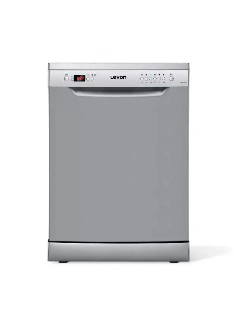 Levon Dishwasher For 12 Persons | Stainless Steel Color| With A 24-Hour Timer | 60 Cm | With 6 Comprehensive Programs - 4132004