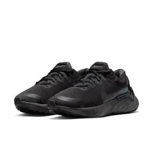 Nike Renew Run 3 Laced Shoes  -  Black, Black &  Dk Smoke Grey