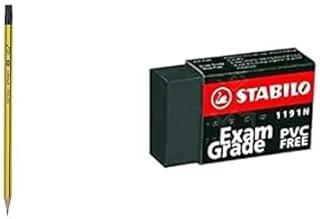 Plastic pencil no: yl-128_tq211348 hb + Stabilo eraser- black