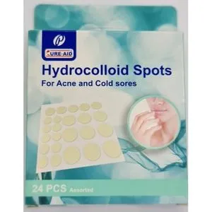 Cure-Aid Hydrocolloid Spots For Acne And Cold Sores 24 PCS