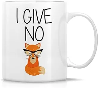 Retreez Funny Mug - I Give No Fox 11 Oz Ceramic Coffee Mugs - Funny, Sarcasm, Sarcastic, Motivational, Inspirational birthday gifts for friends, coworkers, siblings, dad or mom