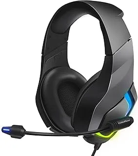 GoldenPlayer Gaming Headset with Microphone for PS5, PS4 Headset with Mic, Xbox One Headset, Gaming Headphones with mic, Wired Headsets for PC Laptop with Stereo Surround Sound & LED Light