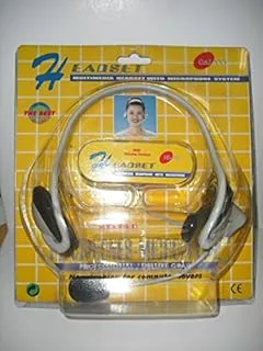 Wired over-Ear headphones, with noise cancellation microphones, for office and call centres, lightweight, for live chat and music.