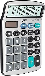 Deli EM19810 Core Series Desktop Calculator, Silver