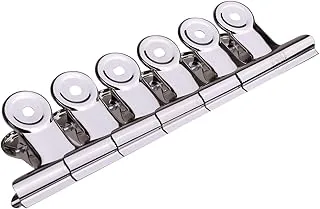 Deli Bulldog Clip 6-Piece Set, 51 mm Size, Silver