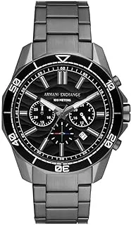 Armani Exchange Men's Watch Chronograph, Gunmetal Stainless Steel, AX1959