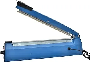 PFS-300 Impulse Sealer 30cm Heat Sealer 220V for Plastic Bags, Metal Plastic Bag Sealer Heat Seal, Mylar Bag Sealer, Manual Poly Bag Hot Seal Sealing Machine - Blue