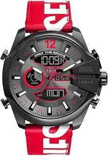 Diesel Men's Watch Mega Chief Digital or Chronograph Movement, Stainless Steel With a 51mm Case Size and Steel or Leather Strap