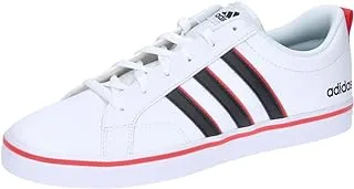 adidas VS Pace Faux Leather Contrast Three Side Stripe Front Logo Skateboarding Shoes for Men - Dash, 42 2/3