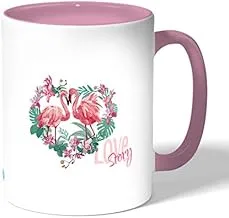 Couple love flamingo Coffee Mug by Decalac, Pink - 19093