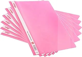 Midgo D-320A Management File A4 Display Book Project Folders Presentation Folder with Plastic Sleeves File Folders Paperwork Document Organiser Holder - Pink