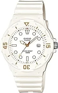 Casio Girls Quartz Watch, Analog Display and Resin Strap Lrw-200H-7E2, Off-White Band