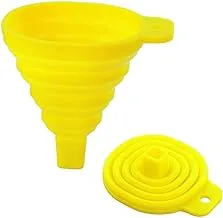 Mini Folding Silicone Funnel - Yellow