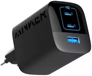 شاحن Anker 67W USB C، 3 منافذ PIQ 3.0 شاحن سريع مدمج وقابل للطي لأجهزة MacBook Pro وiPad وGalaxy وPixel وiPhone والمزيد