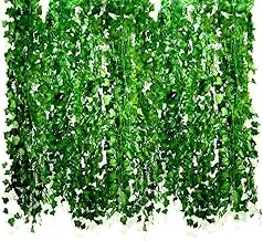 Gooteff 84 Ft Fake Plants Artificial Ivy Leaf Greenery Garland Plants Fake Hanging Vine Garland Fake Leaves for Party Garden Office Christmas Wedding Wall Home Decor（12 Pack）