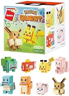 Qman Pokemon QUEST-BLIND BOX 1ST WAVE 8ASST 73011 - (قطعة واحدة عشوائية)