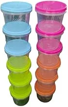 Storage Containers 120ml Airtight Colourful Lids 12 pcs