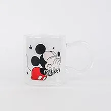 360 Degree Disney Mickey-Shaped Thermal Pyrex Glass Mug, 250 ml Capacity