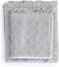 More Cottons Trifle Jacquard Towel (silver, 50 * 100)