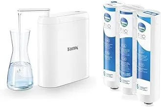 Bundle Tank Pro Water Filter - 6 Purification Compressed Functions, White, 1 Year Warranty + Tank PRO Cartridge - 6 Purification Compressed Functions with BACTBAN Technology