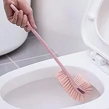 Plastic Toilet Cleaning Brush with Long Handle - Multicolored