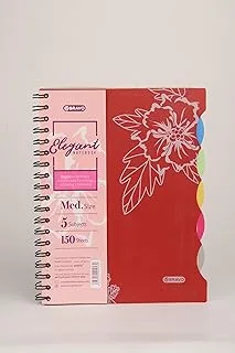 Sasco Elegant Notebook 150 Sheets A5 - Red