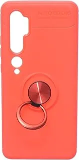 Fashion High Quality Silicone Back Cover With Ring Holder for Robust Protection Against Drops Impacts For Xiaomi Redmi Note 10 - Red