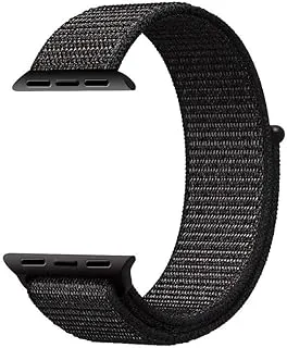 Woven & Nylon Sport Loop Band for Apple Watch (Black, 42mm)