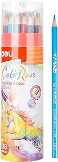 Deli Coloring Pencils with Sharpener 36-Piece Set, Multicolor