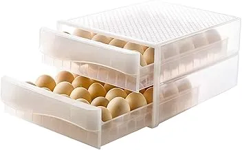 PRIME SHOP - 2 Grid Egg Storage Drawers for 60 Eggs - Premium Quality Egg Holder - 2024 Models - Egg Storage Box for Kitchen and Refrigerator