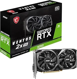 بطاقة رسومات MSI Gaming GeForce RTX 3050 8GB GDRR6 128-Bit HDMI/DP PCIe 4 Torx Twin Fans Ampere OC (RTX 3050 Ventus 2X XS 8G OC)