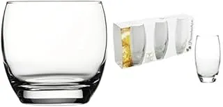 Pasabahce Barrel Old Fashioned Glass - 340ml + Pasabahce Barrel Long Drink Glasses 500 cc (6 PCs)