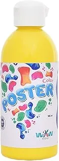 WKW High Quality Poster Color 300Ml For Professional Craft Paint, Art, Artists Beginners, Rocks, Wood, Fabric - Yellow