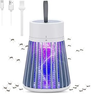 Bug Zapper Rechargeable Mosquito Zapper and Fly Killer Indoor Bug Light with Hanging Loop Electric Mosquito Killing Lamp Portable USB LED Light Mosquito Trap for Home Bedroom Outdoor Camping