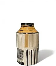 Beyoot Furniture GB17244 Vase, White, Brown, Black