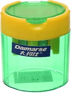 Daimarse DMS-151 High Quality Double Holes Pencil Sharpener Strong and durable for School, Office - Green