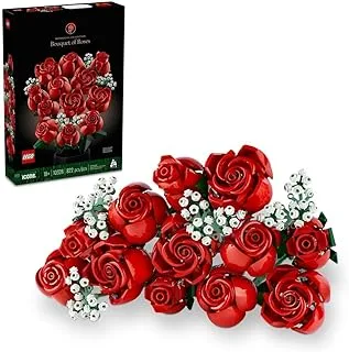 مجموعة ألعاب مكعبات البناء LEGO Icons Bouquet of Roses 10328؛ مجموعة الزهور النباتية (822 قطعة)