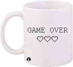 Game Over Coffee Mug White Black 11ounce