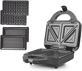 DSP Waffle & Sandwich Maker, Grill, 750 watt -KC1209 - Silver*Black