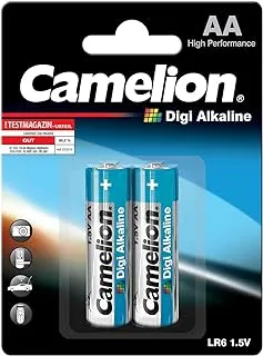 بطارية Camelion LR 6 AA Mignon Digi القلوية (عبوة من قطعتين)