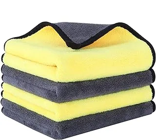 Arabest Car Drying Towels Microfiber Towel,مناشف مطبخ,Kitchen Towel,Cleaning Cloth,Hand Towel,Drying Hair Wrap Towel,Absorbent Wash Towel Bath Towel مناشف مايكروفايبر Car Accessories(4 Pack,16