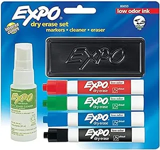 Expo 80653 Low Odor Dry Erase Marker Starter Set Chisel Assorted 4/Set