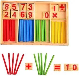 Kid's Wooden Count Sticks Math Toys