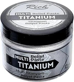 Rich NO:5502_04343 Titanium Metallic Relief Paste 150ML Designed To Catch The Eye And Leave A Lasting Impression - Grey