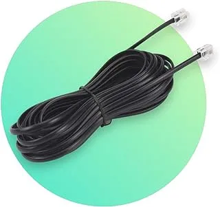 Fixed Telephone Cord Extension Cable with RJ-11 Standard Plug 5M (Black)