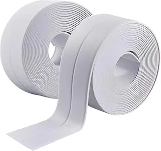 Caulk Strip, 2 Pack Self-Adhesive Caulk Tape Caulking Sealing Tape 1.5 Inch 10.5 FT for Kitchen Countertop, Sink, Bathroom, Toilet and Bathtub Floor Wall Edge Protector (Assorted Colors)