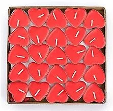 50pcs/4x2cm Soy Candles Heart Shaped Red Soy Wax Scented Candles Waxed Tabbed Tea Candles Wedding Candle Wicks