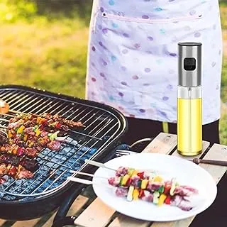 Practical Oil Sprayer for Air Fryer, Vegetable, Vinegar, Oil, Compact Kitchen Tools for Baking, Salad Making, Grilling, Roasting, Now at Pegui Belle (Silver)